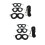2Sets Durable Black Sugar Glider Rope Lightweight Small Pet Traction 8