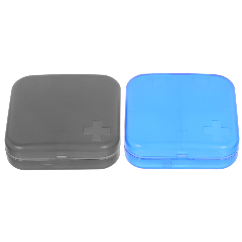 Ohphcall 6Pcs Convenient Plastic Medicine Case Multi-Grid Detachable Daily Use