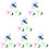 18Pcs LED Sky Disc Launcher Kids Fun Glowing Flying Discs for Parties 11
