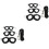 2Sets Durable Black Sugar Glider Rope Lightweight Small Pet Traction 4