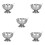 5Pcs Stainless Steel Salad Cups Silver Household Tableware 7