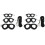 2Sets Durable Black Sugar Glider Rope Lightweight Small Pet Traction 3