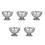 5Pcs Stainless Steel Salad Cups Silver Household Tableware 3