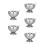 5Pcs Stainless Steel Salad Cups Silver Household Tableware 4