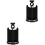 2Pcs Sink Drain Stoppers Universal Black ABS Rubber Bathroom Stopper 5