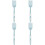 4Pcs Sky-Blue Silicone Pasta and Salad Serving Forks 5