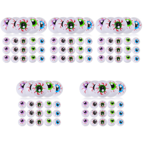 100Pcs Halloween Eyeballs Plastic Realistic Assorted Decor 2