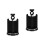 2Pcs Sink Drain Stoppers Universal Black ABS Rubber Bathroom Stopper 6