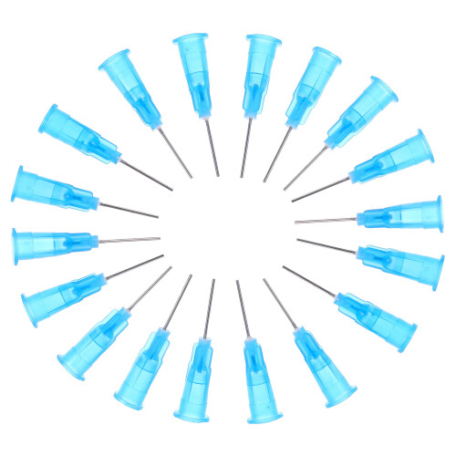 400Pcs Durable Blue Blunt Tip Needle Dispensing Tip for Adhesive Glue 1