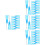 400Pcs Durable Blue Blunt Tip Needle Dispensing Tip for Adhesive Glue 7