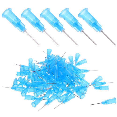 400Pcs Durable Blue Blunt Tip Needle Dispensing Tip for Adhesive Glue 2