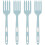 4Pcs Sky-Blue Silicone Pasta and Salad Serving Forks 4