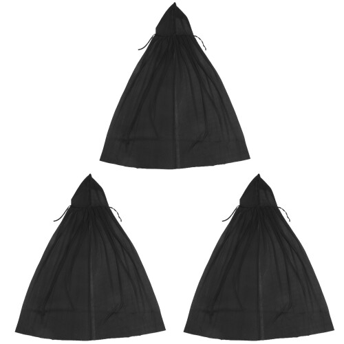 3Pcs Classic Black Cloak Halloween Cape Practical Party Prop 2