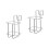 2Pcs Silver Metal Shelf Hand and Cup Holder 5