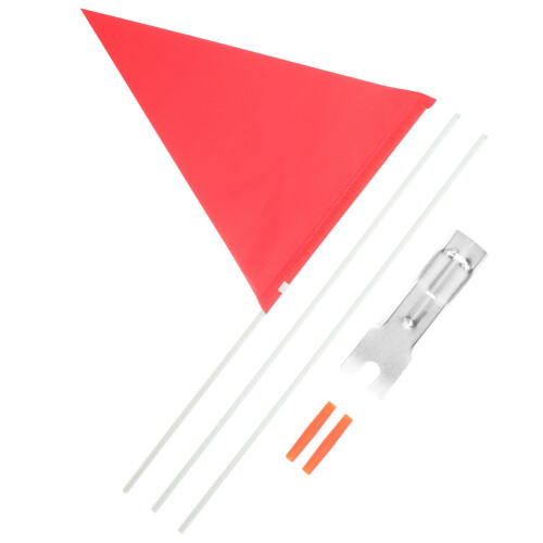 3Sets Professional Red Bike Flags Strong Wind Resistant for Bicycles