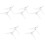 10Pcs White Xmas Tree Base Stands Plastic Sturdy Brackets for Home Use 4