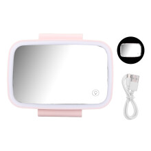 Oppladbart sminkespeil til bil Tre lysmoduser Dimbare LED-lys Smart berøringskontrolldesign USB-oppladbart Universalstørrelsesdesign Innebygd