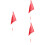 3Sets Professional Red Bike Flags Strong Wind Resistant for Bicycles 8