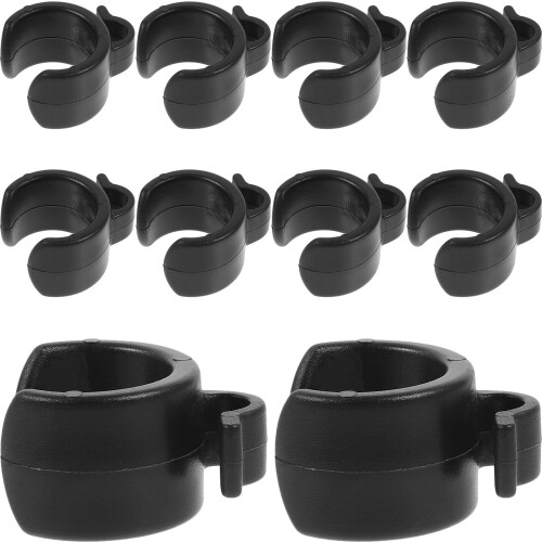 40Pcs Plastic Mic Stand Cable Holders Black Clips for Cable Fixing 2