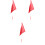 3Sets Professional Red Bike Flags Strong Wind Resistant for Bicycles 6