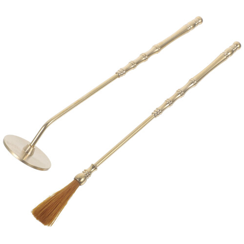 5Sets Golden Copper Incense Ash Press Tool and Brush Set for DIY Use 1