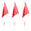 3Sets Professional Red Bike Flags Strong Wind Resistant for Bicycles 7