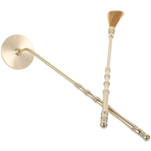 5Sets Golden Copper Incense Ash Press Tool and Brush Set for DIY Use 2