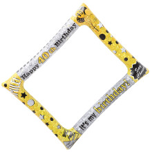 3Pcs PVC Inflatable Selfie Photo Frame Bright Colors Party Favor Decor