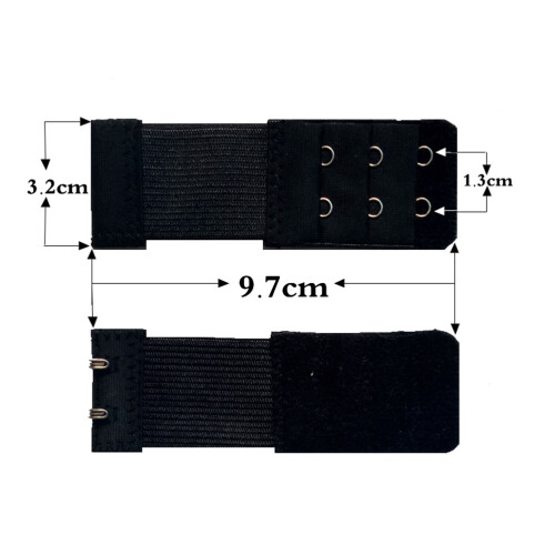 12Pcs Women Elastic Bra Strap Extenders 3 Hooks Adjustable Assorted 1