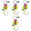 4Pcs Multipurpose Iron Wall Hooks Wall Mounted Owl Shape Key Holders 5