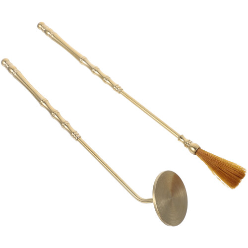 5Sets Golden Copper Incense Ash Press Tool and Brush Set for DIY Use