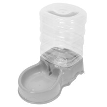 2Pcs Plastic Automatic Pet Feeder and Water Dispenser Grey Color