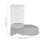 2Pcs Plastic Automatic Pet Feeder and Water Dispenser Grey Color 9
