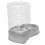 2Pcs Plastic Automatic Pet Feeder and Water Dispenser Grey Color 3