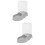 2Pcs Plastic Automatic Pet Feeder and Water Dispenser Grey Color 8