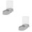 2Pcs Plastic Automatic Pet Feeder and Water Dispenser Grey Color 7
