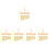 5Pcs Beginner 8-Tone Wind Chime Percussion Instrument Gold Color 6
