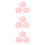 9Pcs Skin-Friendly Pink Powder Puff Large Makeup Accessory 9
