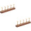 2Sets Nail Art Practice Stand Durable Wood Magnetic Base Multi-Color 7