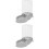 2Pcs Plastic Automatic Pet Feeder and Water Dispenser Grey Color 6