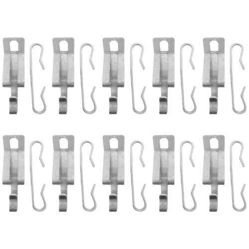 60Pcs Silver Gutter Clips and Roof Cable Clips for Heating