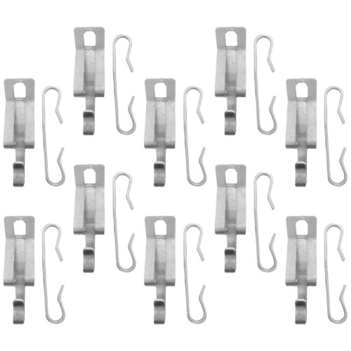60Pcs Silver Gutter Clips and Roof Cable Clips for Heating 1