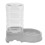 2Pcs Plastic Automatic Pet Feeder and Water Dispenser Grey Color 2