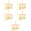 5Pcs Beginner 8-Tone Wind Chime Percussion Instrument Gold Color 8