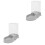 2Pcs Plastic Automatic Pet Feeder and Water Dispenser Grey Color 5