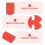 4Pcs Red Silicone Tennis Racket Weighted Pads H Shaped Stability Tool 10