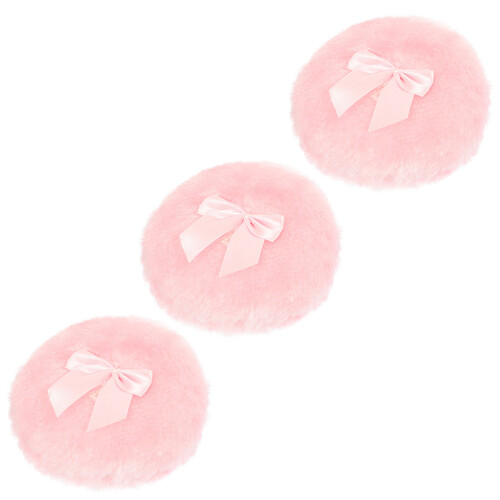 9Pcs Skin-Friendly Pink Powder Puff Large Makeup Accessory 2