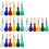 24Pcs Paint Brush Set Plastic Handle Assorted Colors for Kids Painting 9