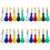 24Pcs Paint Brush Set Plastic Handle Assorted Colors for Kids Painting 7