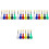 24Pcs Paint Brush Set Plastic Handle Assorted Colors for Kids Painting 5